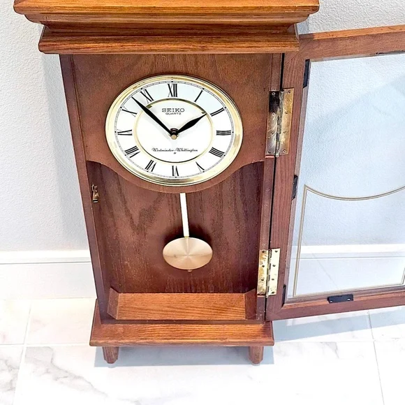 Antiques Seiko Quartz Westminster Whittington Wall Clock Seiko